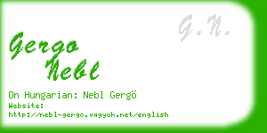 gergo nebl business card
