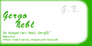 gergo nebl business card